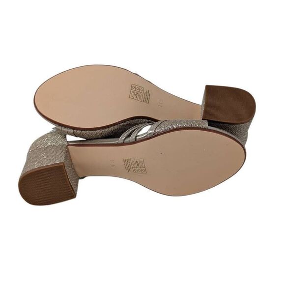 Dyables 11W Champagne Touch Ups Women's Foster Heeled Sandal Gold Sparkly NIB - Picture 8 of 10